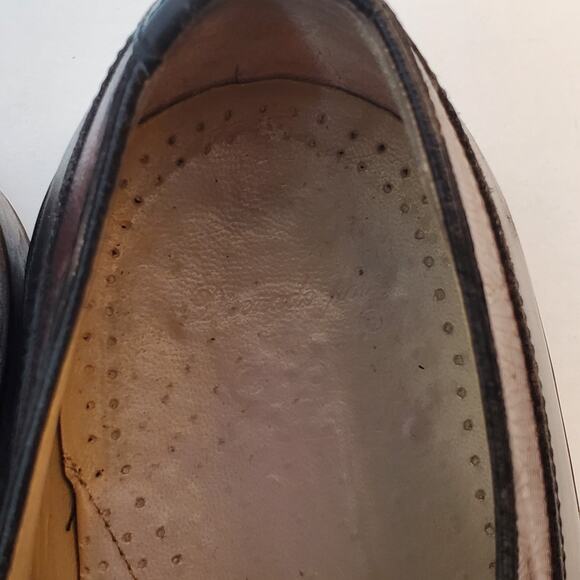 Julio Blanco Mens Brown Black Lizard Leather Handmade Tie Oxfords SZ 12M Spain main image 14